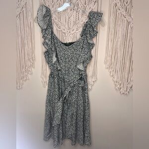Trixxi green and White Floral Mini Dress Size M